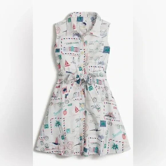 Crewcuts Other - CrewCuts Factory Girls Vintage Southern Postcard Shirtdress, Size 12